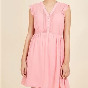 ModCloth Expert in your zeal pink aline dress 1X summer wedding guest spring